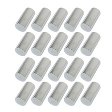 Set Of 20 Lug Nut Covers Plastic 33mm 4-14 Screw-on Flat Top Cylinder Chrome
