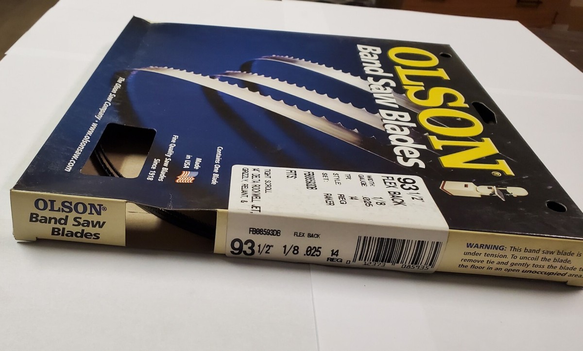 Powertec 93-1/2 Inch Bandsaw Blades – 1/8" X 14 TPI, 2-Pack For Delta, Grizzly, Rikon