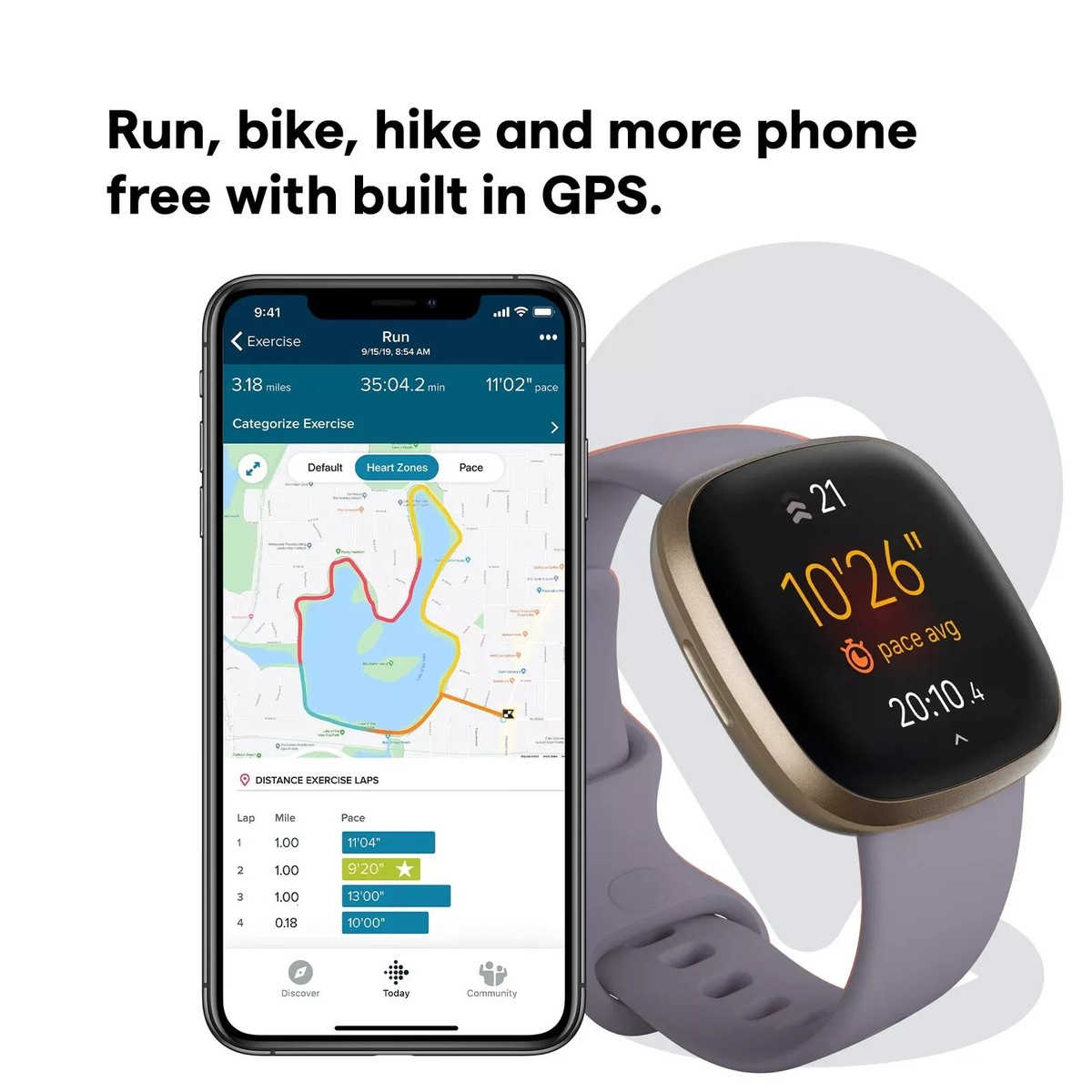 トレーニング用品 fitfit - fitbit versa 3 Fitbit Versa 3 Health & Fitness Smartwatch with GPS, Heart