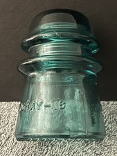 Vintage Hemingray Teal/Green Glass Insulator No. 16~Made In USA