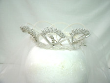Vintage Girls First Holy Communion Veil--Crown Beaded/Lace trim--Circa 60-80's