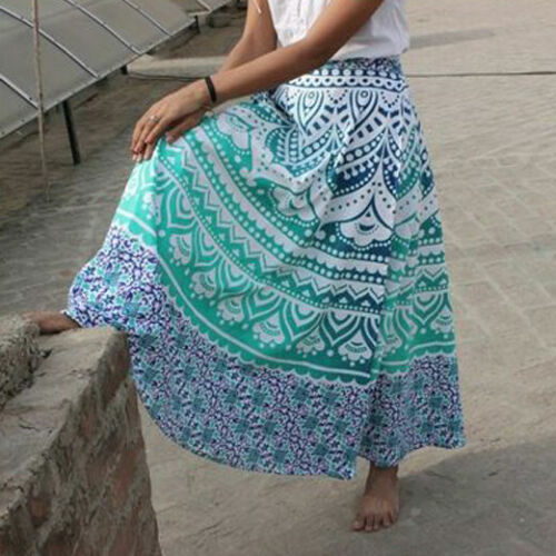 Indian Boho Skirt wrap skirt Boho Maxi skirts Mandala maxi skirt Bohemian skirts