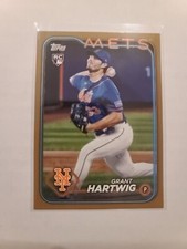 2024 Topps Series 1 Grant Hartwig RC #130 Gold 385/2024 New York Mets