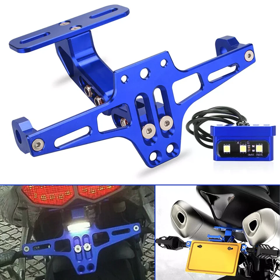 LED Rear License Plate Mount Holder Fit For Yamaha YZF-R1 1998-2019 R6 1999-2019 - Изображение 3 из 4