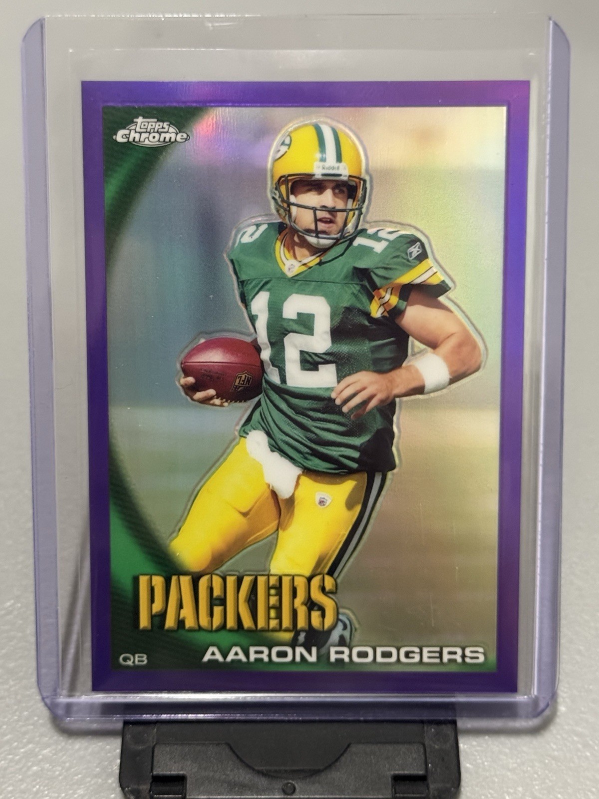 2010 Topps Chrome - Aaron Rodgers #C124 Purple Refractor /555