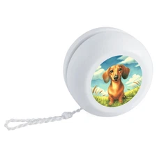'Happy Dachshund' Retro Style Yo-Yo (YY00049608)