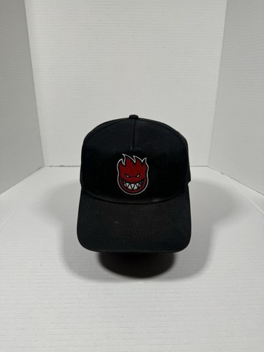 Vintage Spitfire Flame Black Cap Hat Made In China SnapBack