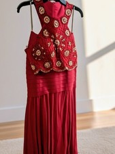 Sherri Hill Fabulous. Red Two Piece Sequin Prom Gown, Size 6