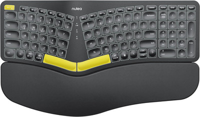 Wireless Ergonomic Keyboard, Split Keyboard with Wrist Rest, USB-C Charging, 7-C