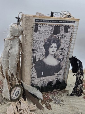 Tagebuch Junk Journal Notizbuch Vintage Handmade Unikat Papier