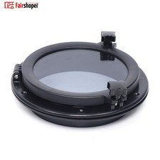 Round Porthole Window For Vans - Dark  Tint, Tempered Glass Auto Black 8" NEW UK