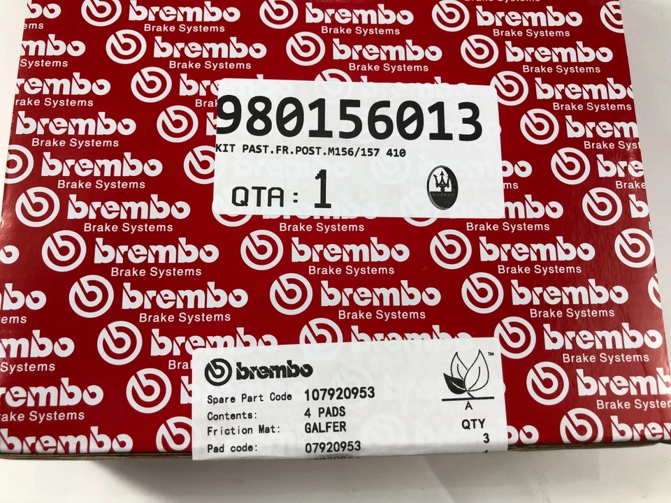 Maserati Ghibli Quattroporte 2013-2019 3,0 L pastillas de freno delanteras traseras frenos OEM Foto 2 de 4