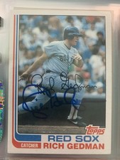 Rich Gedman autographed 1982 Topps baseball card #59