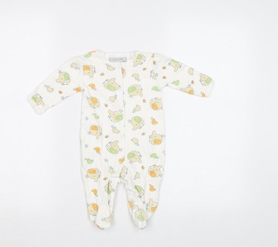 Baby UK Größe 3-6 Monate Bonjour Bebe weiß Strampler Einteiler