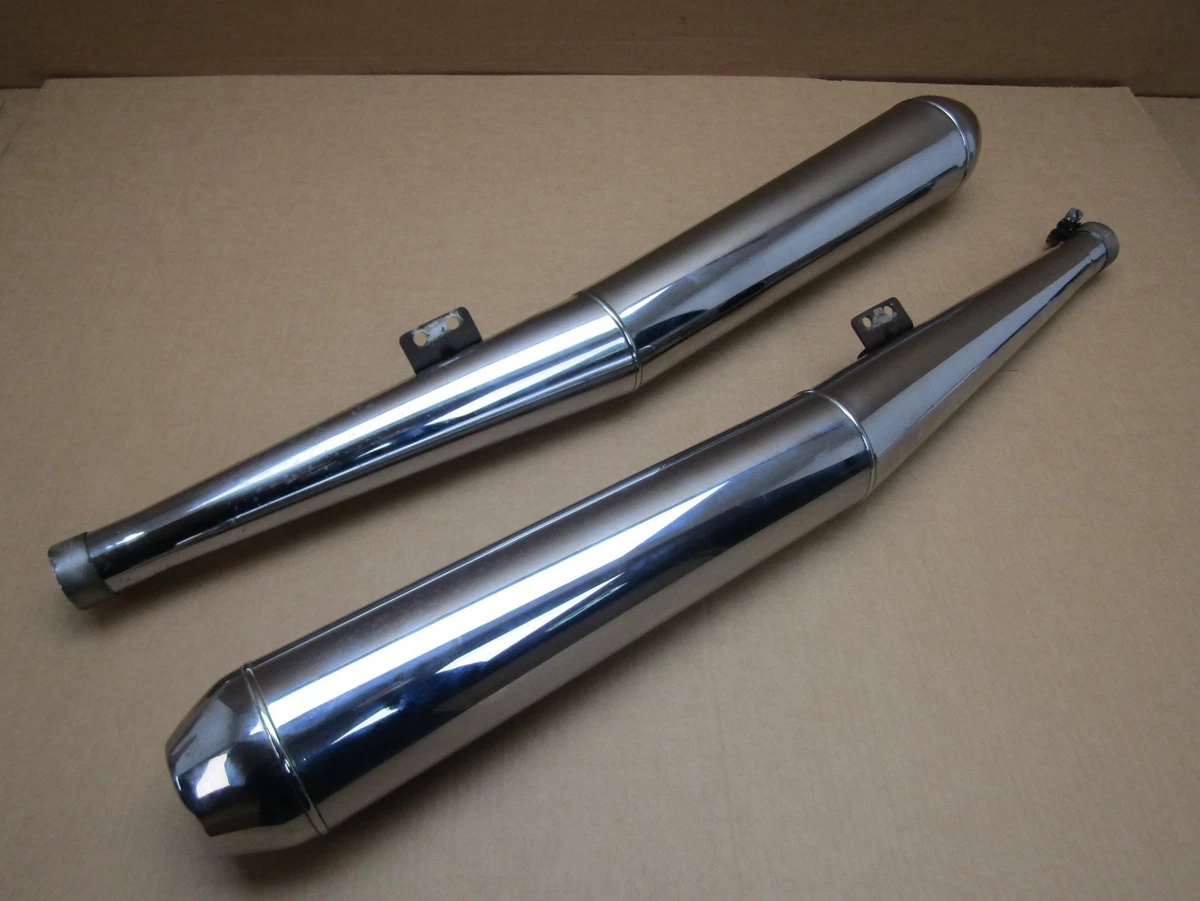 Silenciadores Gemelos Para BMW R60/6/7, R75/6/7, R80/7, R100/7 (Años 70) - Repuesto Para Moto Clásica, Número 500023