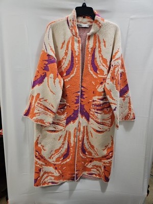 Zara Oversize Colorful Coat Women's Size XS