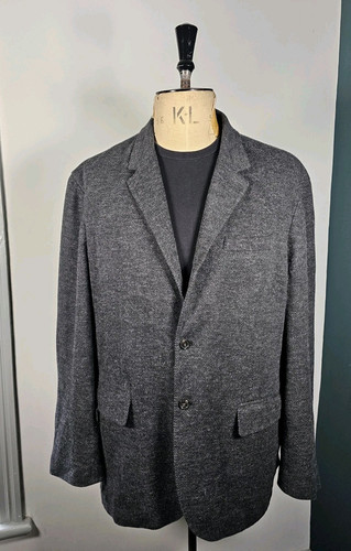 Polo Ralph Lauren Jacket Men's 2XL Grey Wool Blend Unstructured Blazer 46/48 In - Picture 1 of 18