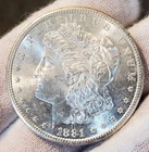 * 1881 S * BU MS++ FROSTY MINT LUSTER CHOICE UNCIRCULATED MORGAN DOLLAR #A10