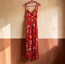 Free People Wysteria Maxi Dress Size M Floral Print FREE SHIP Boho