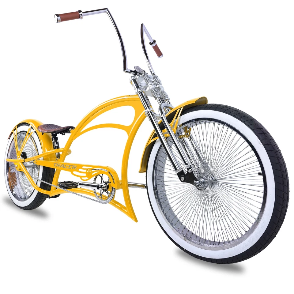 26 inch Men Beach Cruiser Bicycle Lowrider Bike For Adults Classical Fork Steel - Image 2 of 4