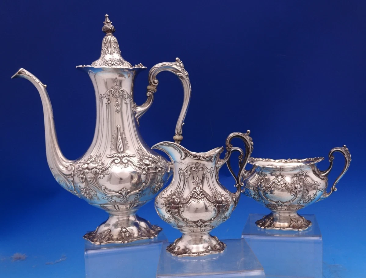 Reed & Barton Francis I Antique US Sterling Silver Teapots, Coffee