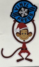 Vinyl Press Monkey DG Sticker Disc Golf Luggage Bag Vehicle Decor Collectible