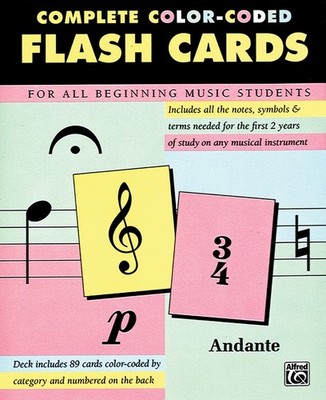 Complete Color Coded Flash Cards for All Beginning Music Students Cards