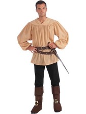 Adult Standard 42" Beige Renaissance Medieval Or Pirate Costume Shirt