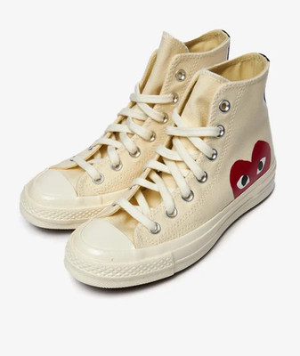 Converse X Comme des Garcons Play Chuck Taylor High Top Sneaker Single Heart