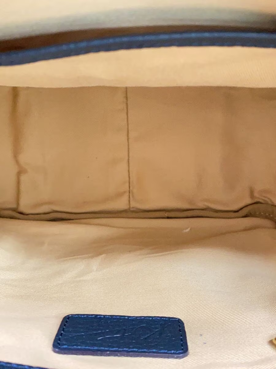 Kitamura Leather Backpack, Navy - image 6