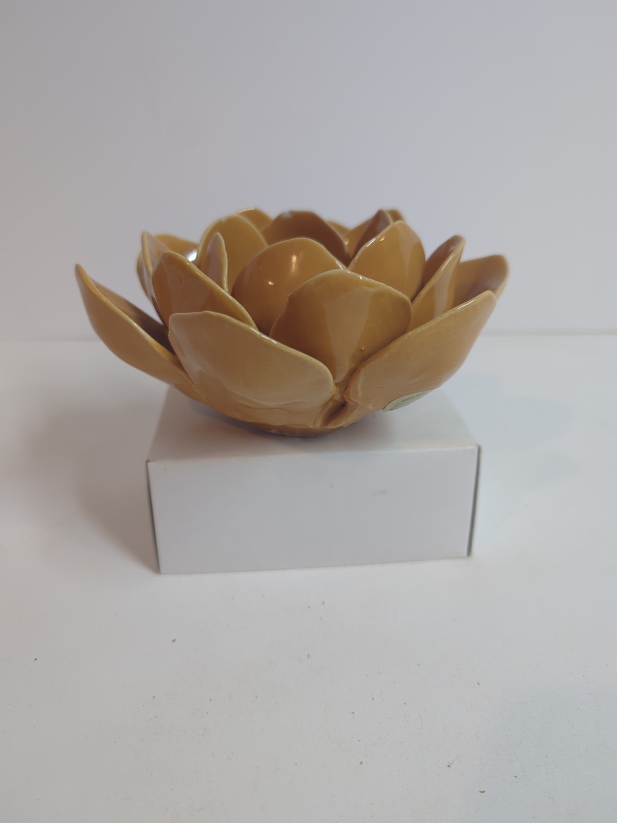 Yellow Lotus Ceramic Votive Tea Light