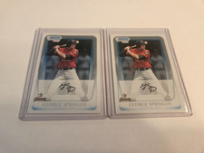 2011 BOWMAN CHROME DRAFT - GEORGE SPRINGER - BASE CHROME + BONUS! ROOKIE CARD!!!
