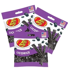 Jelly Belly Licorice Jelly Beans 3 or 6 Pack Gourmet Candy Bold Black Flavor