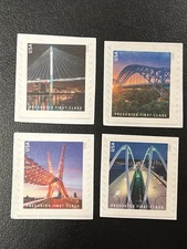 1-Used US 4 Stamp Complete Set. 2023 Presorted 1st Class #5808-5811.  On Paper