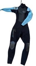 Seavenger Women s Size 3 Full Wetsuit Navy Teal Back Zipper Full Length 3mm EUC