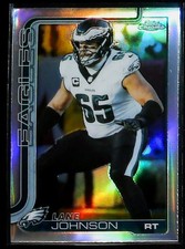 2025 Topps Chrome Lane Johnson Refractor #246 Philadelphia Eagles
