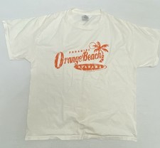 Vintage USA Made Paradise Orange Beach Alabama T-Shirt Tag Reads Lg Measure Med