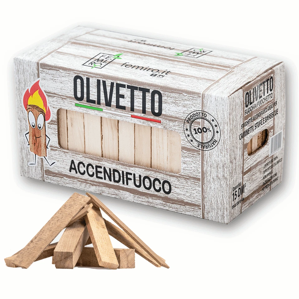 FE.MI.RO. LEGNETTI ACCENDI FUOCO IN SCATOLA ACCENDIFUOCO DI LEGNO MISTO