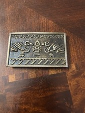 Southwest Metal Belt Buckle 3.5 x 2.2  Thunderbird Birds Native American A1