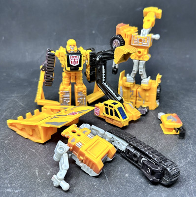 Transformers RID Robots in Disguise Yellow Landfill 2001 For Parts Incomplete