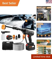 Portable 500PSI Cordless Pressure Washer Gun with 6-in-1 Nozzle - Ideal for Home