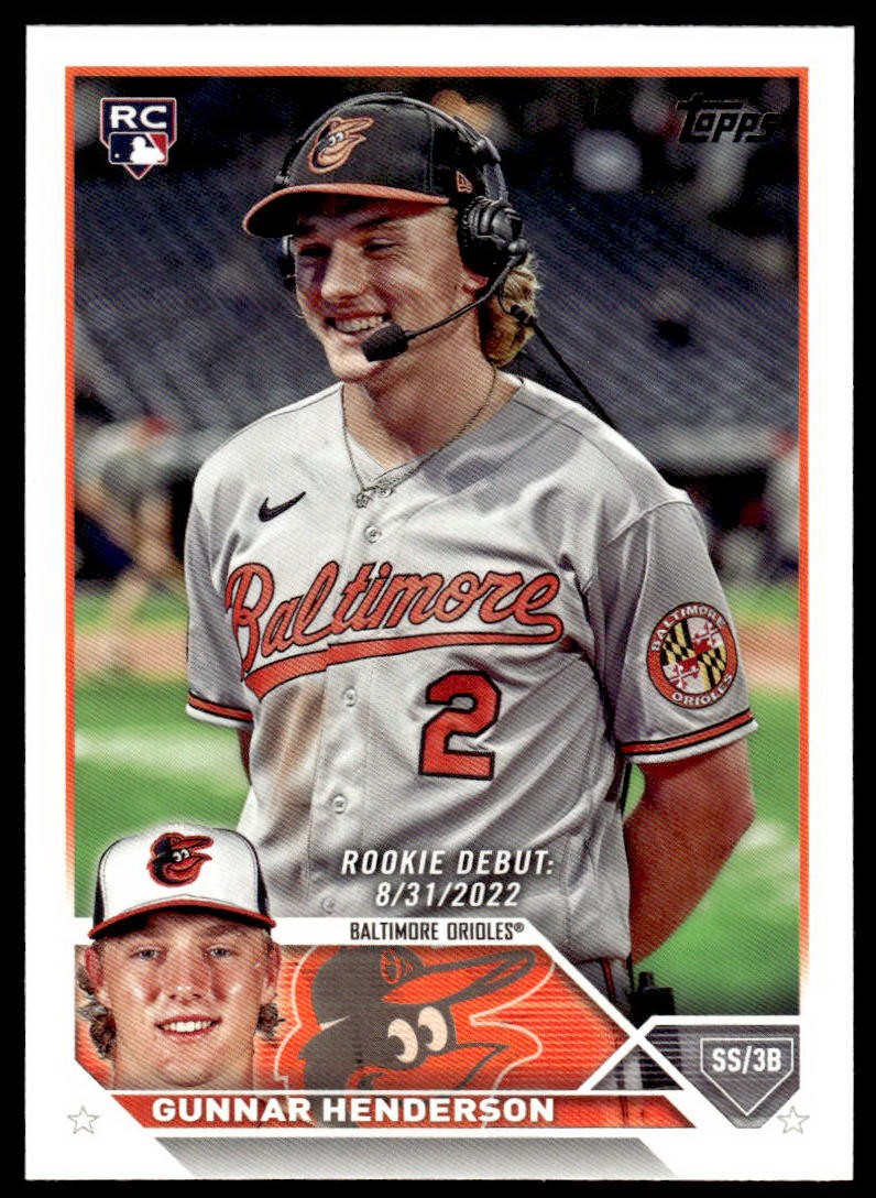2023 Topps Update Gunnar Henderson #US18 Rookie Debut Orioles Baseball Card