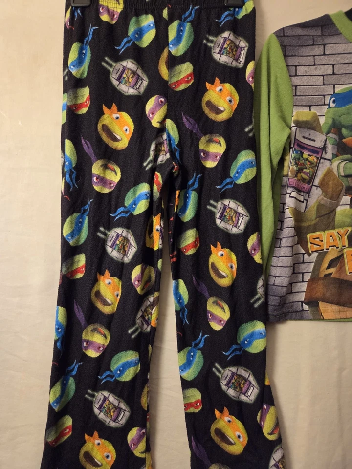 Juego de pijama Nickelodeon TMNT niños talla 8 "¡Di pizza!" Camisa y pantalones de manga larga Foto 2 de 4