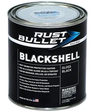 RUST BULLET BlackShell - Gloss Black - 1 Pint - 16 Fl Oz (Pack of 1), 