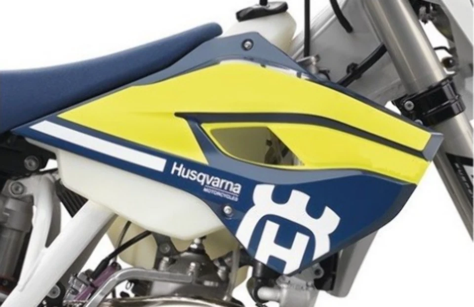 Kit de alerón Husqvarna TE125/TE250/TE300 2014-2016 OEM azul, amarillo 81308054000H1A Foto 2 de 4
