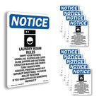 Laundry Rules Empty OSHA Notice Sign Metal, Plastic, Or Decal - 5 or 10 Pack