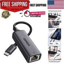 Aluminum USB C to Ethernet Adapter - 1000Mbps for Laptops, Tablets  Smartphones