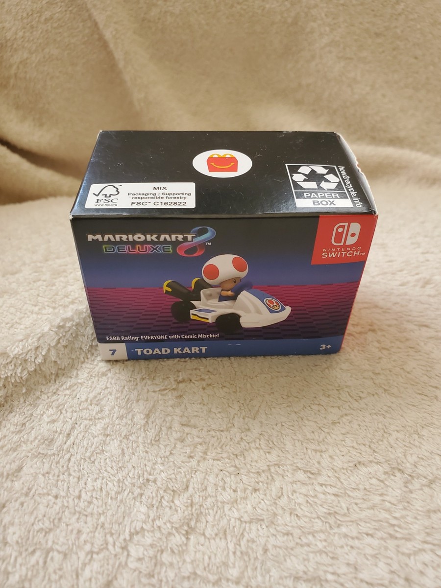 2024 McDonalds Happy Meal Mario Kart Deluxe #7 Toad Kart- New