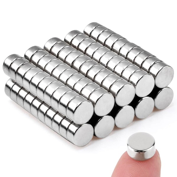 100 StüCk Neodym Magnete 6X3Mm Extra Stark FüR KüHlschrank & Whiteboard-image