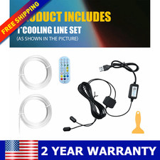 RGB LED Car Interior Fiber Optic Neon EL Wire Strip Atmosphere Light Kit APP 12V